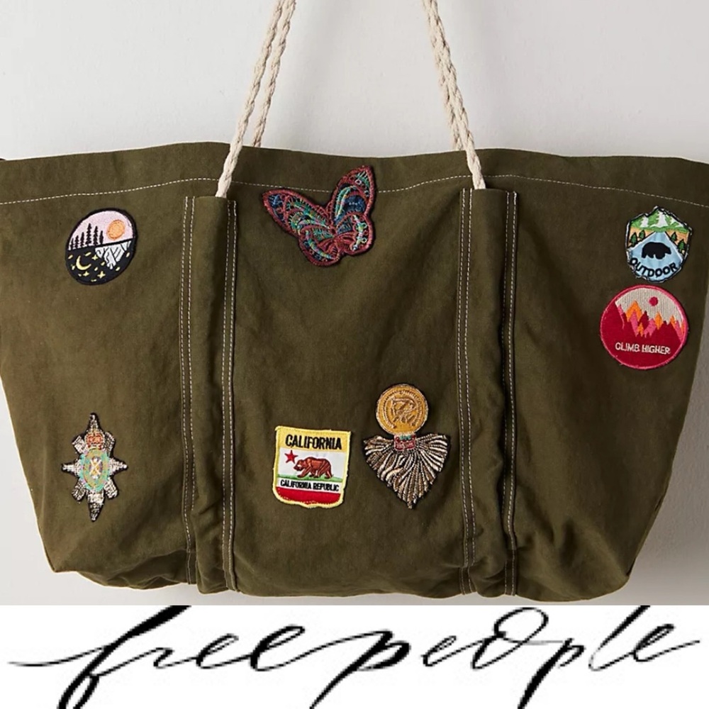 Gorgeous, Free People Been There Badge Tote❤️ NWOT - Picture 2 of 8